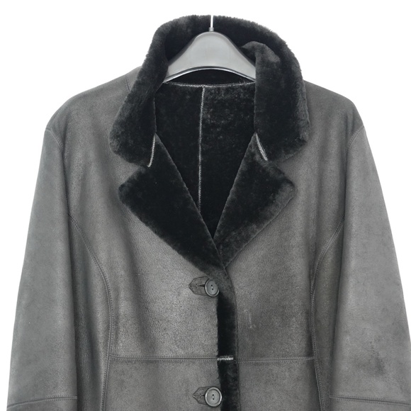 Dominic Bellissimo DesigneBlack Sheerling/Rason Reversible Winter Coat Size 12/L - Picture 3 of 9